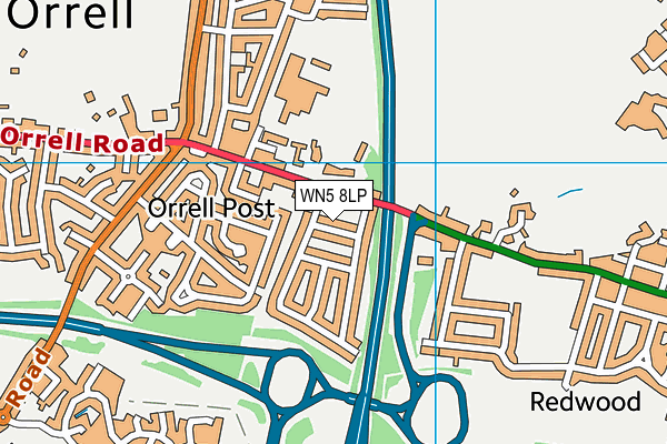 WN5 8LP map - OS VectorMap District (Ordnance Survey)