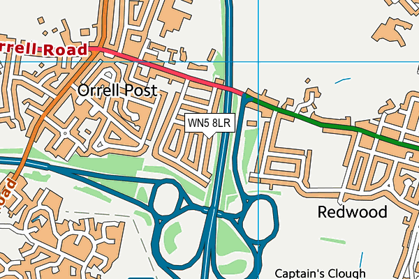 WN5 8LR map - OS VectorMap District (Ordnance Survey)