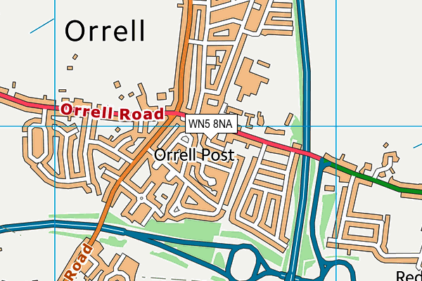 WN5 8NA map - OS VectorMap District (Ordnance Survey)