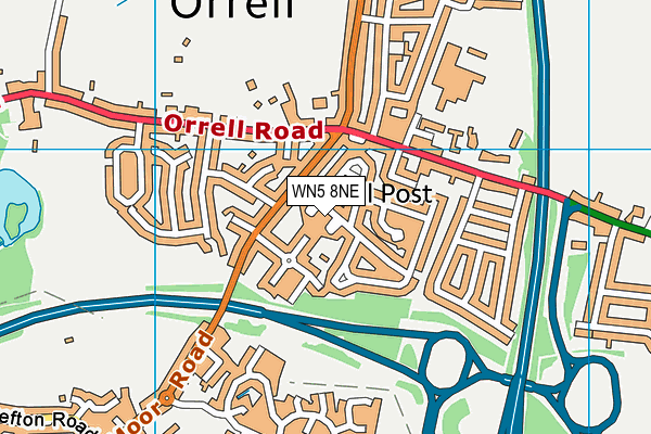 WN5 8NE map - OS VectorMap District (Ordnance Survey)
