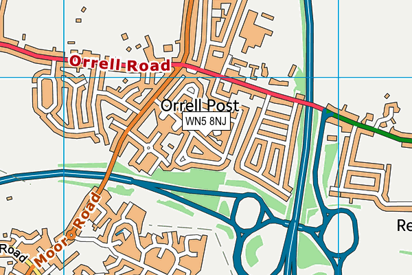 WN5 8NJ map - OS VectorMap District (Ordnance Survey)