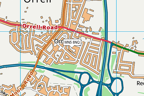 WN5 8NQ map - OS VectorMap District (Ordnance Survey)