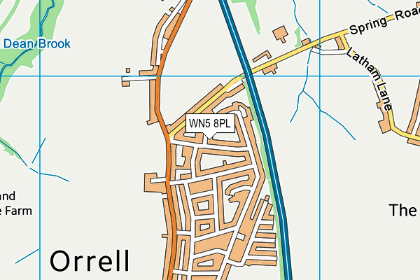 WN5 8PL map - OS VectorMap District (Ordnance Survey)