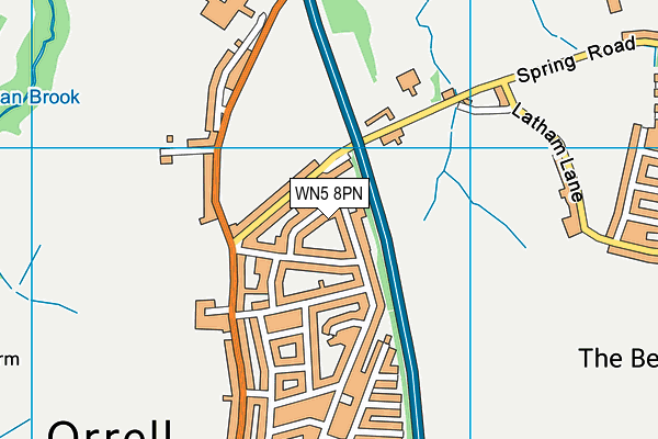 WN5 8PN map - OS VectorMap District (Ordnance Survey)
