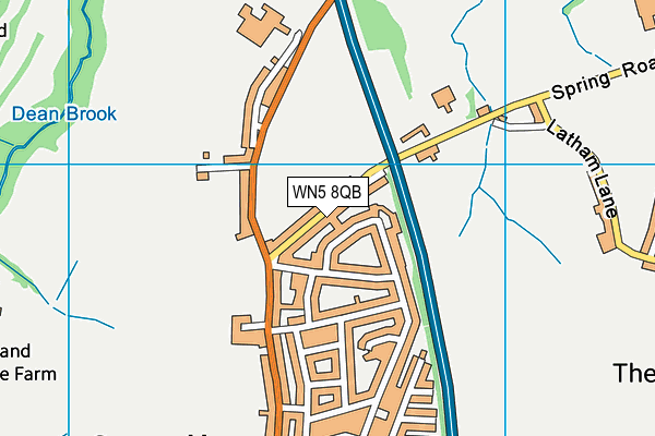 WN5 8QB map - OS VectorMap District (Ordnance Survey)