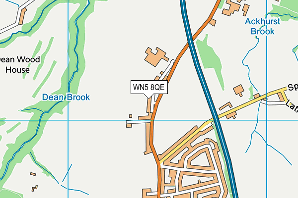 WN5 8QE map - OS VectorMap District (Ordnance Survey)