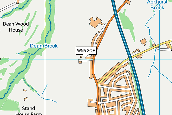 WN5 8QF map - OS VectorMap District (Ordnance Survey)