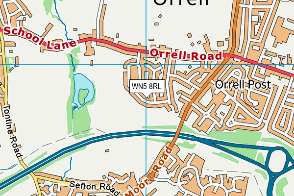 WN5 8RL map - OS VectorMap District (Ordnance Survey)