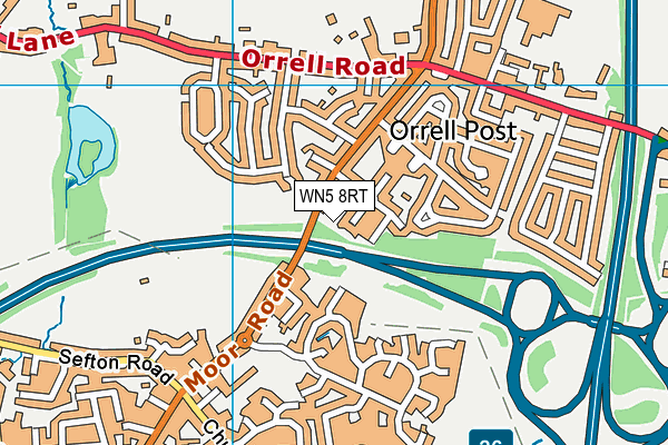 WN5 8RT map - OS VectorMap District (Ordnance Survey)