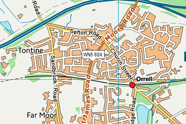 WN5 8SX map - OS VectorMap District (Ordnance Survey)