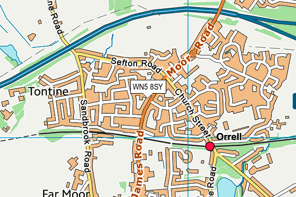 WN5 8SY map - OS VectorMap District (Ordnance Survey)