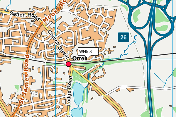 WN5 8TL map - OS VectorMap District (Ordnance Survey)