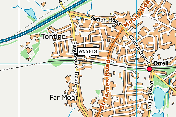 WN5 8TS map - OS VectorMap District (Ordnance Survey)