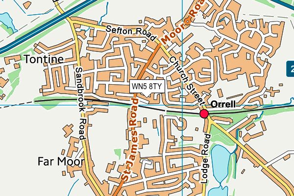 WN5 8TY map - OS VectorMap District (Ordnance Survey)