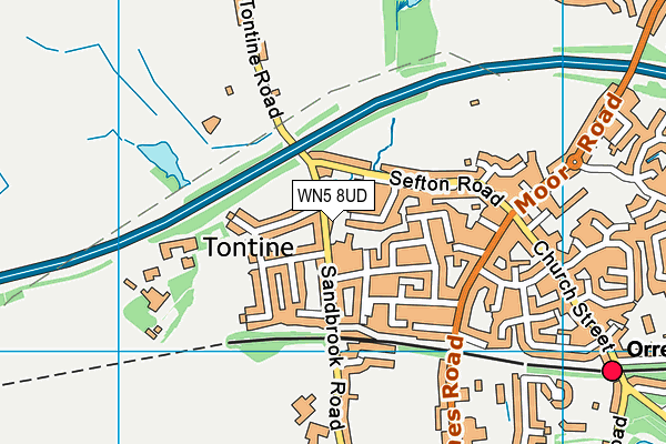 WN5 8UD map - OS VectorMap District (Ordnance Survey)