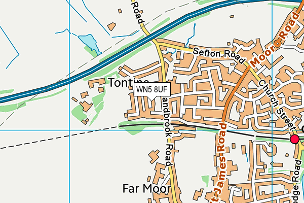 WN5 8UF map - OS VectorMap District (Ordnance Survey)