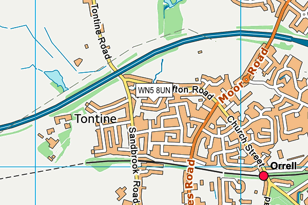WN5 8UN map - OS VectorMap District (Ordnance Survey)