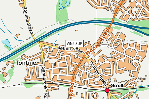WN5 8UP map - OS VectorMap District (Ordnance Survey)