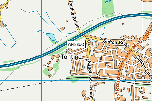 WN5 8UQ map - OS VectorMap District (Ordnance Survey)