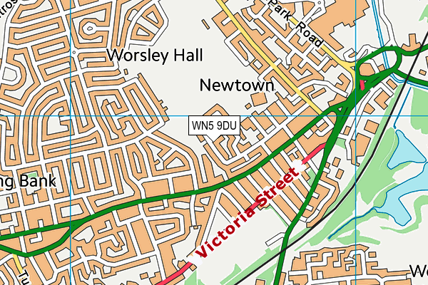 WN5 9DU map - OS VectorMap District (Ordnance Survey)