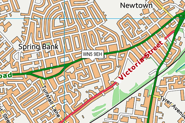 WN5 9EH map - OS VectorMap District (Ordnance Survey)