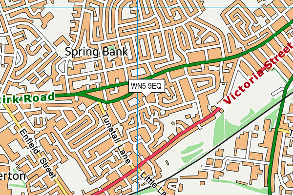 WN5 9EQ map - OS VectorMap District (Ordnance Survey)