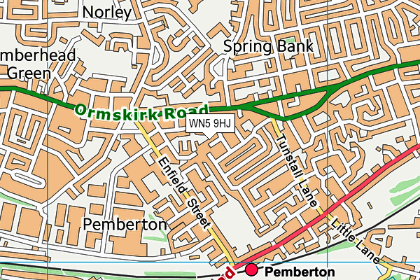 WN5 9HJ map - OS VectorMap District (Ordnance Survey)