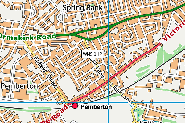 WN5 9HP map - OS VectorMap District (Ordnance Survey)