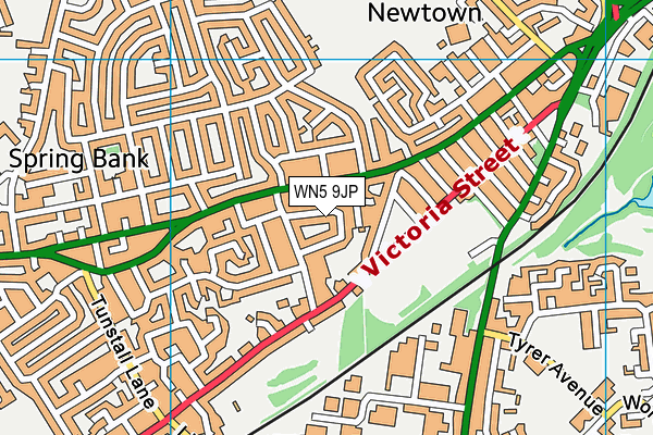 WN5 9JP map - OS VectorMap District (Ordnance Survey)