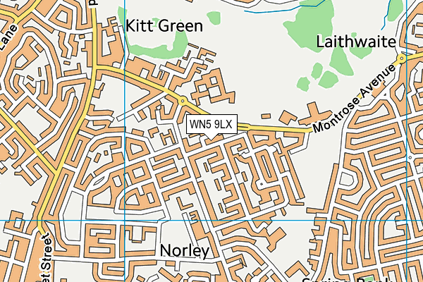 WN5 9LX map - OS VectorMap District (Ordnance Survey)