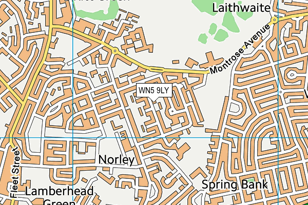 WN5 9LY map - OS VectorMap District (Ordnance Survey)
