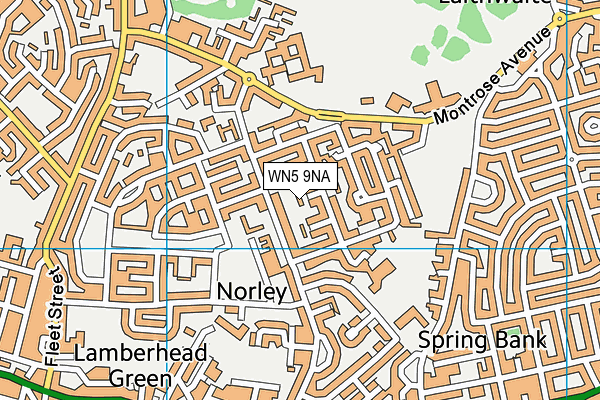WN5 9NA map - OS VectorMap District (Ordnance Survey)