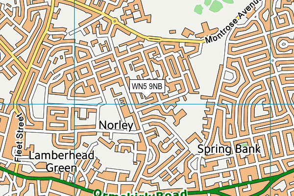 WN5 9NB map - OS VectorMap District (Ordnance Survey)
