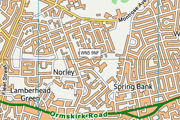 WN5 9NF map - OS VectorMap District (Ordnance Survey)