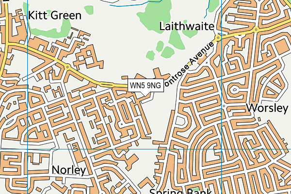 WN5 9NG map - OS VectorMap District (Ordnance Survey)