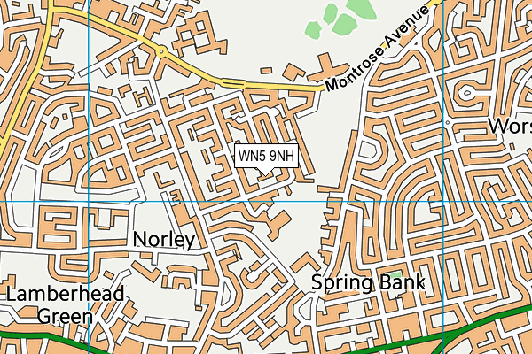 WN5 9NH map - OS VectorMap District (Ordnance Survey)