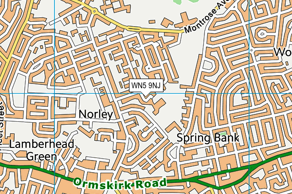 WN5 9NJ map - OS VectorMap District (Ordnance Survey)
