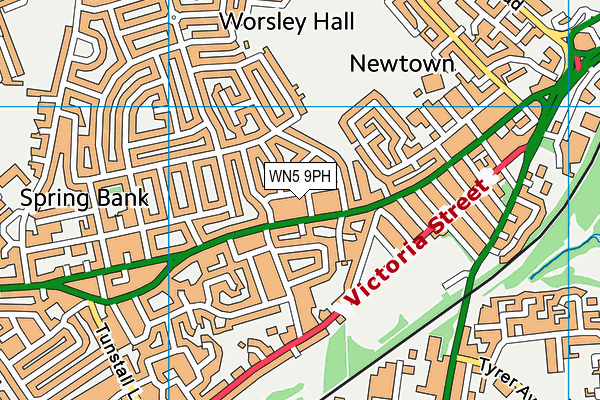 WN5 9PH map - OS VectorMap District (Ordnance Survey)
