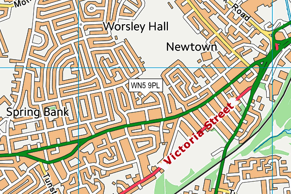 WN5 9PL map - OS VectorMap District (Ordnance Survey)