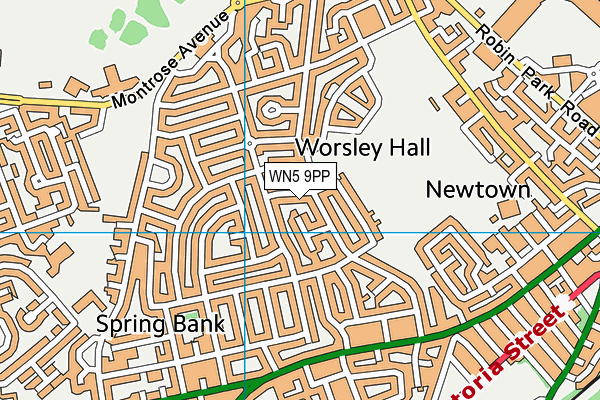 WN5 9PP map - OS VectorMap District (Ordnance Survey)