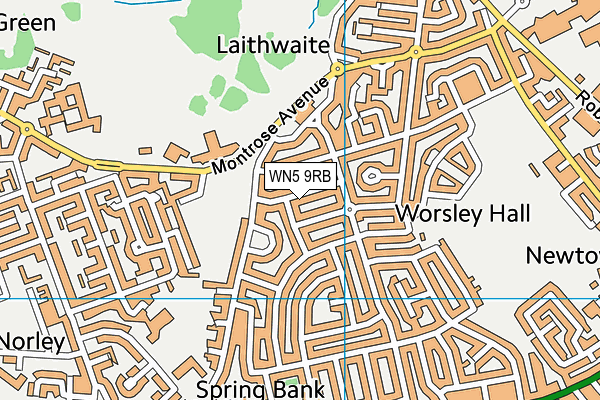WN5 9RB map - OS VectorMap District (Ordnance Survey)