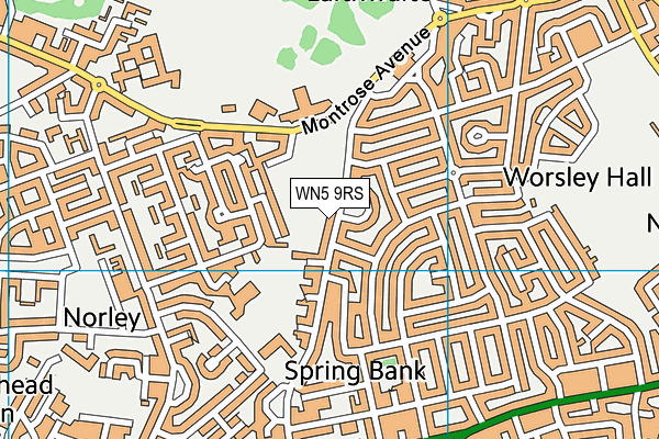 WN5 9RS map - OS VectorMap District (Ordnance Survey)