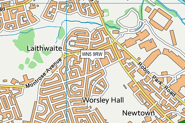 WN5 9RW map - OS VectorMap District (Ordnance Survey)