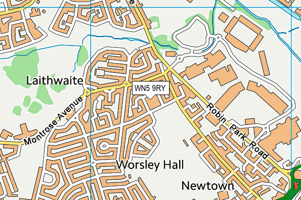 WN5 9RY map - OS VectorMap District (Ordnance Survey)