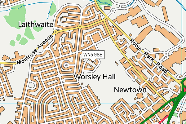 WN5 9SE map - OS VectorMap District (Ordnance Survey)
