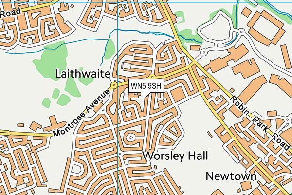 WN5 9SH map - OS VectorMap District (Ordnance Survey)