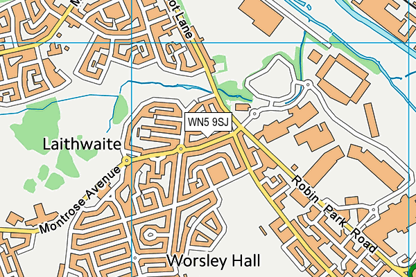 WN5 9SJ map - OS VectorMap District (Ordnance Survey)