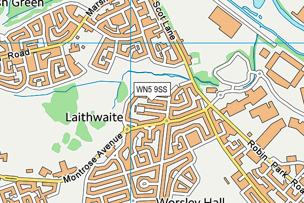 WN5 9SS map - OS VectorMap District (Ordnance Survey)