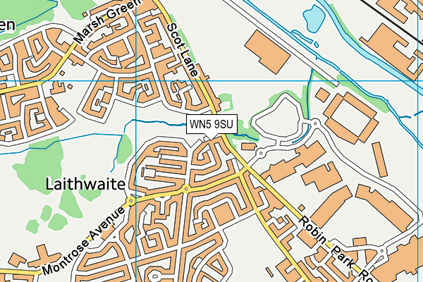 WN5 9SU map - OS VectorMap District (Ordnance Survey)