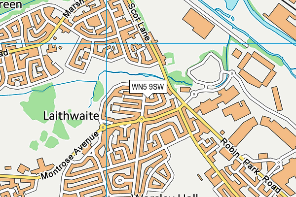 WN5 9SW map - OS VectorMap District (Ordnance Survey)